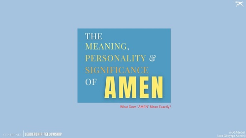  The Meaning, Personality and Significance of Amen in the Kingdom of God