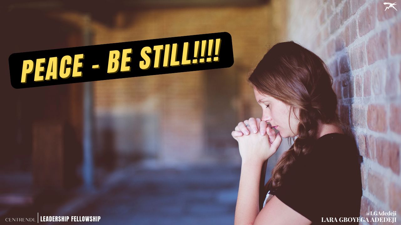 Recovering Your Calmness In The Midst of Adversity: Peace - Be Still! 